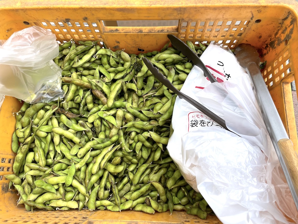 未選別の枝豆詰め放題！
